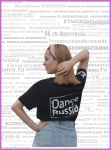 Футболка  DANCERUSSIA. Цвет черный.