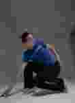 Футболка с принтом DANCE. Цвет cиний.