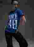 Футболка с принтом  DANCE ME. Цвет синий.