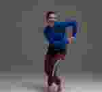 Свитшот с логотипом DANCE. Цвет синий.