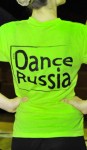 Футболка  DANCERUSSIA. Цвет салатовый.